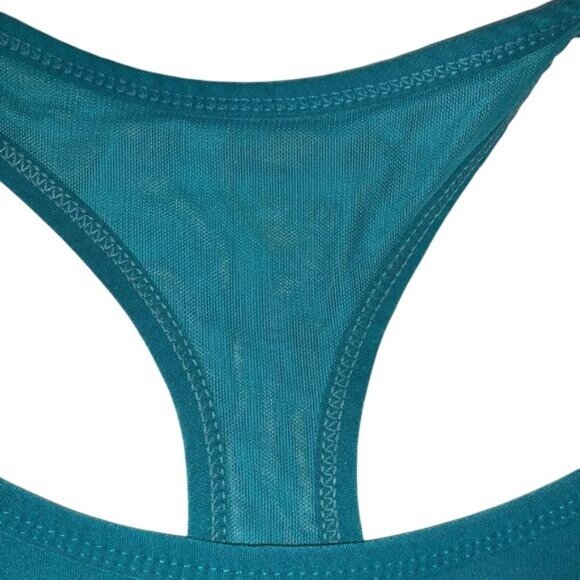 Avia Teal Racerback Sports Bra Size M 80% Polyester 20% Spandex Womens Activewea - Picture 4 of 9